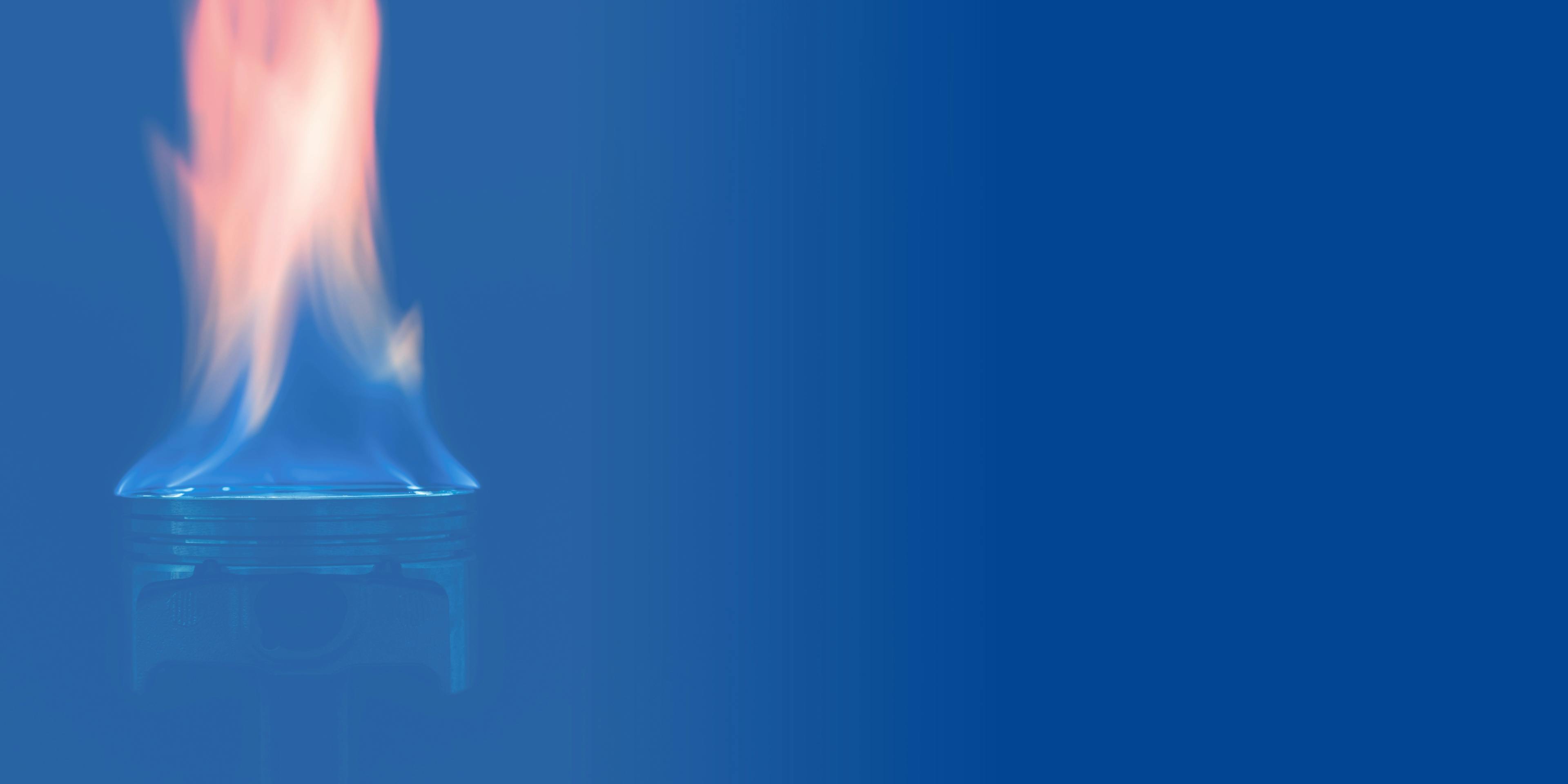 logo burn piston